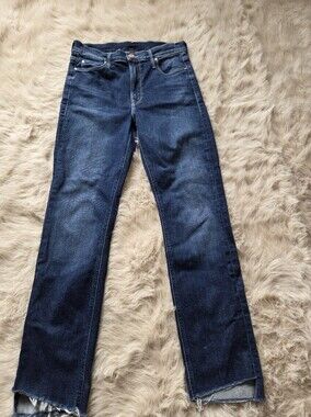 MOTHER Dark Indigo Strhaight Leg  Jeans Sz 27x 28"